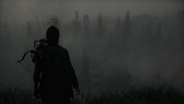 An in game screenshot of Saga from Alan Wake 2