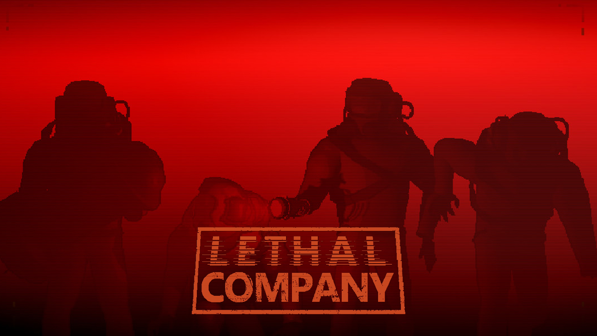 Lethal Company logo with crew members in the background