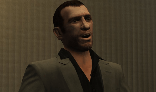 Niko from GTA IV in a suit