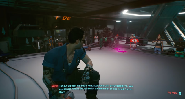 Razor talks to you at the end of the Beat on the Brat quest in Cyberpunk 2077.