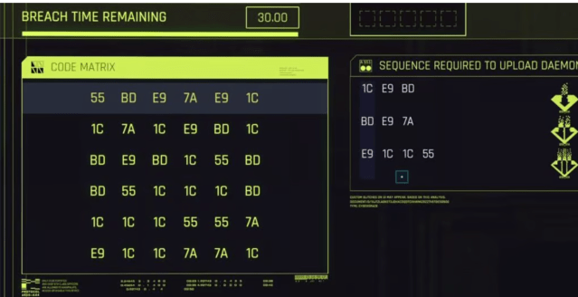 The Breach Protocol Quickhack from Cyberpunk 2077.