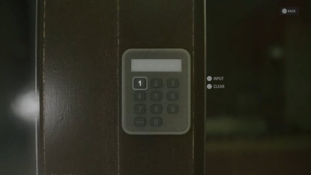 Oceanview Hotel door keypad in Alan Wake 2