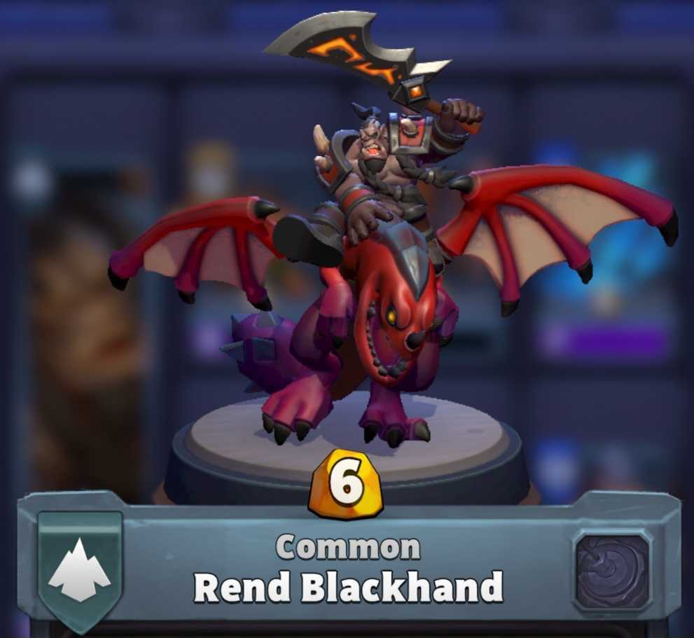 An image of Rend Blackhand in Warcraft rumble