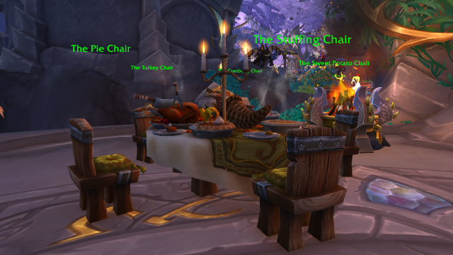 Table full of food in WoW