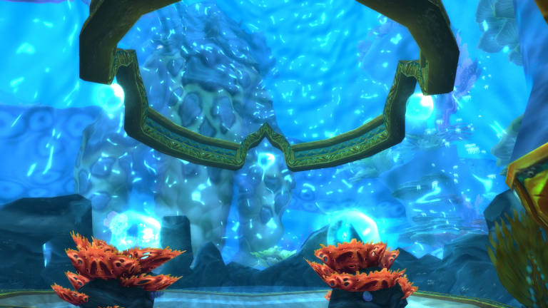 A room in the Throne of the Tides dungeon in WoW