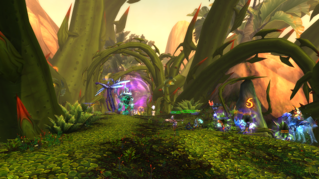 The entrance to the Everbloom dungeon in WoW