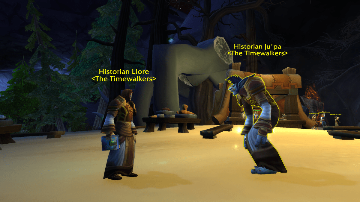 Two WoW NPCs in Caverns of Time that give players The Originals quest