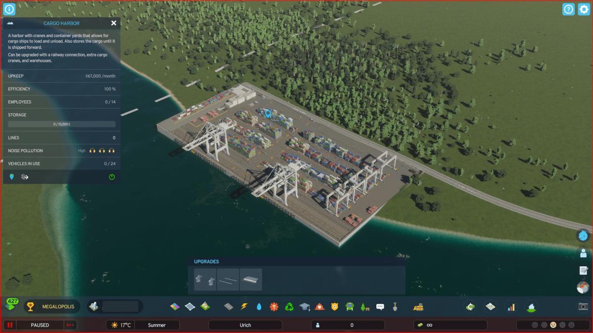 Cargo Harbor in Cities Skylines 2.