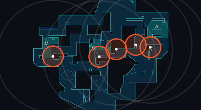 Chamber Trademark locations on defense side of Lotus in VALORANT