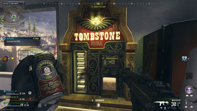 holding a tombstone perk can in cod mw3 zombies