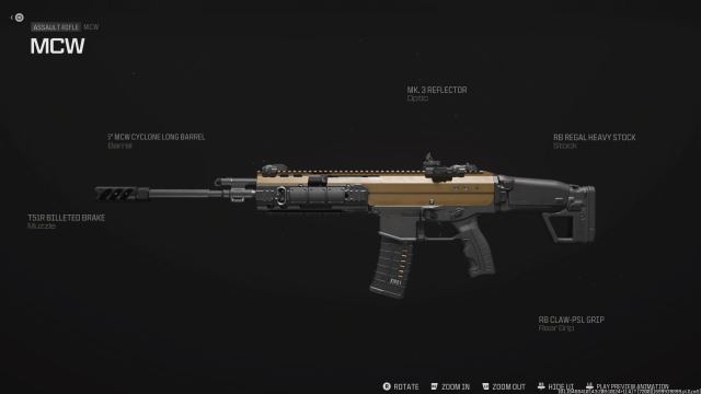 A screenshot of the best MCW loadout in MW3 multiplayer.