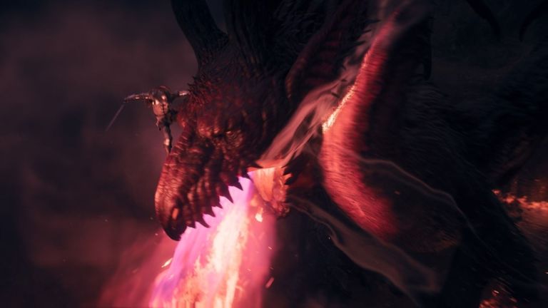 dragon breathing fire in dragon's dogma 2