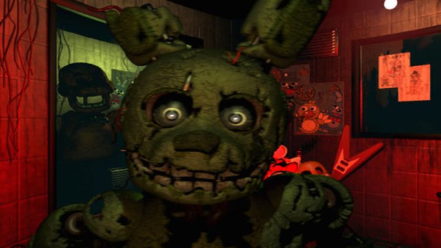 Springtrap jumpscare game over in Fnaf 3