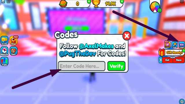 How to redeem codes in Fat Race