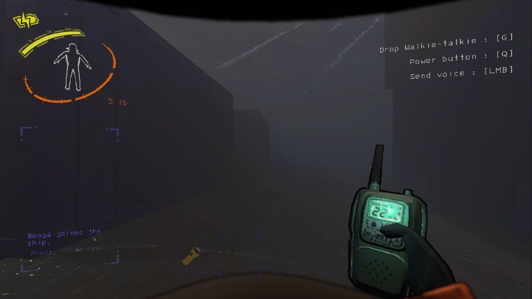 Lethal Company's Walkie Talkie in use in the Company moon.