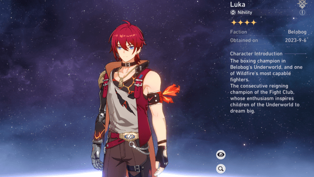 Luka's description page.