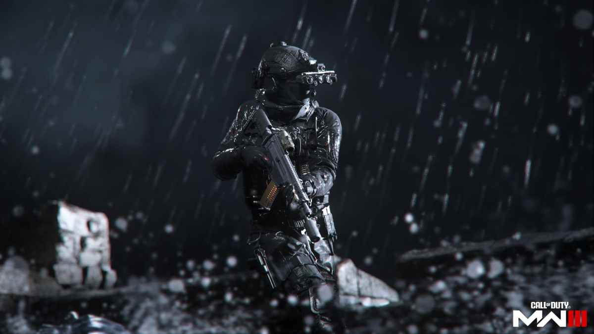 MW3 campagin screenshot with an operative standing in the water