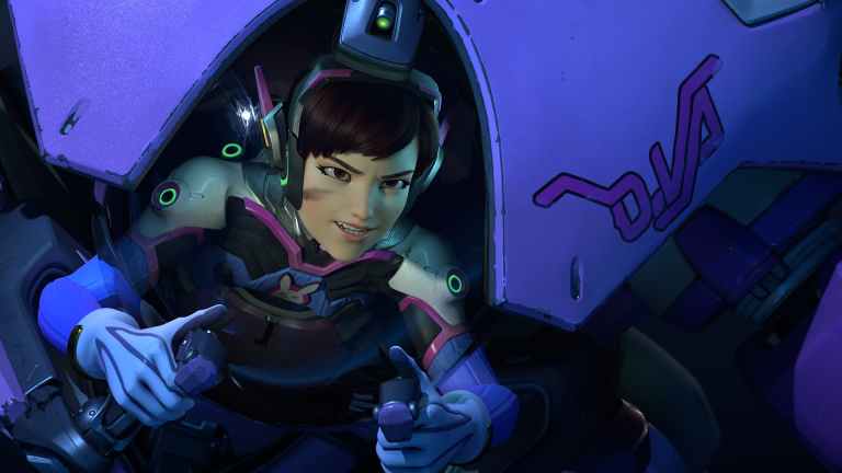 D.va piloting her mech