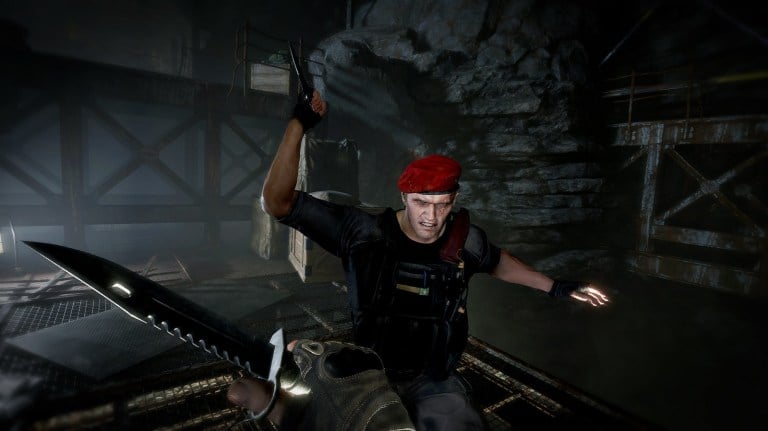 Resident Evil 4 remake VR Krauser knife fight