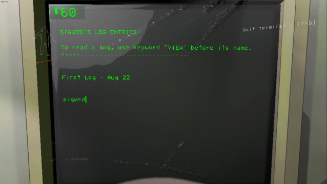 Sigurd entries terminal screen from Lethal Company.
