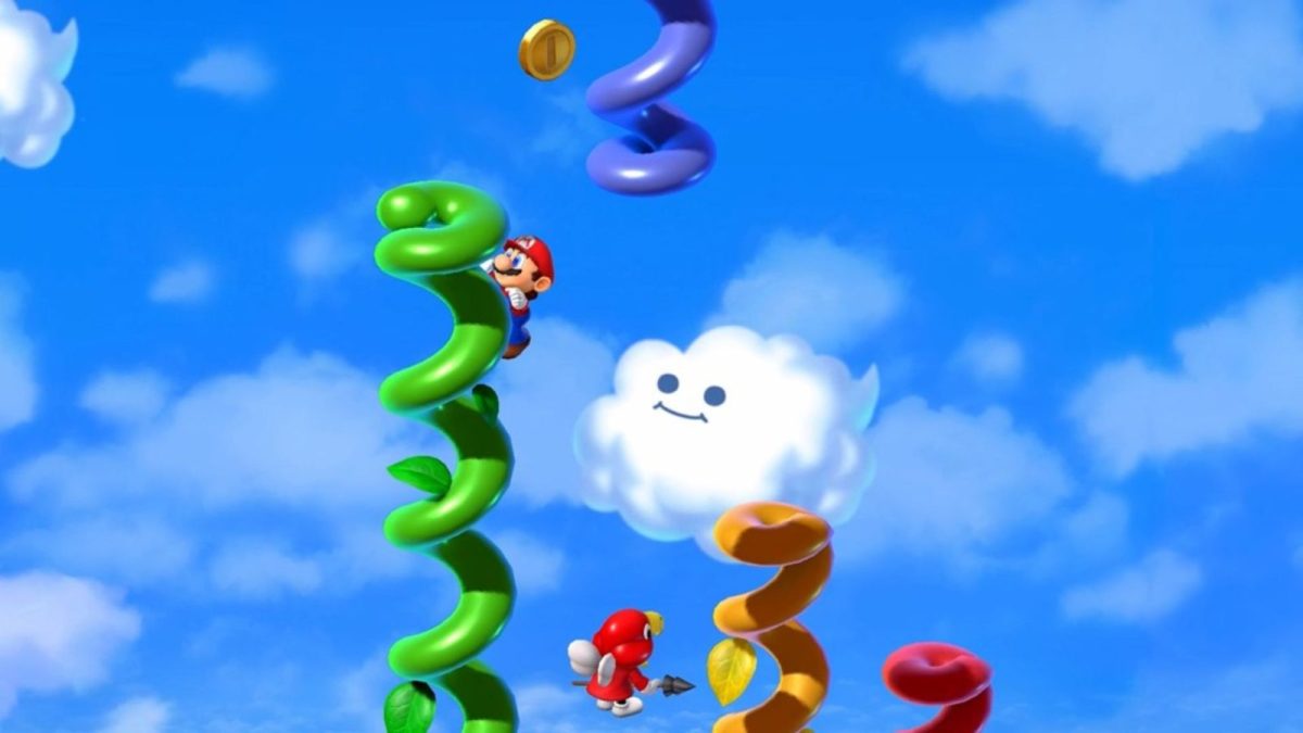 mario climbing plants in super mario rpg