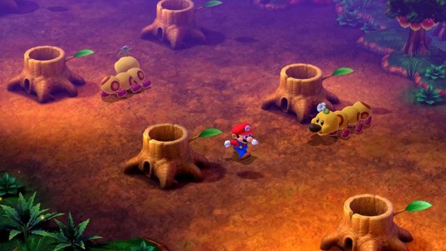 mario running around level in super mario rpg