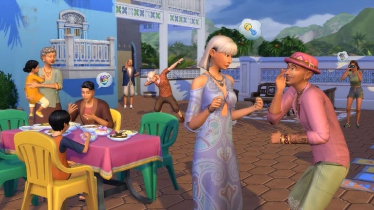 The Sims 4 people partying