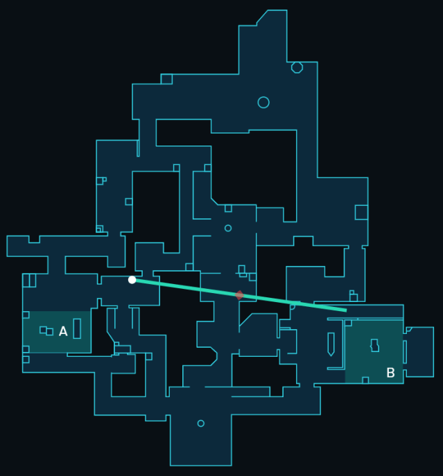 A setup for Viper's Toxic Screen that extends from Tree to B Main on Ascent.