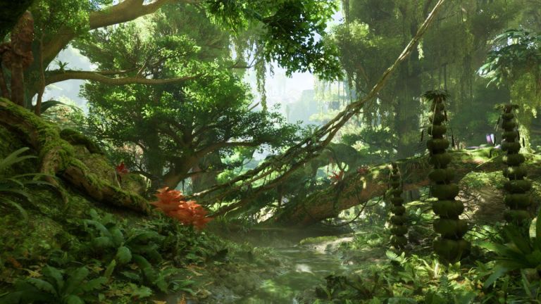 The lush and dense jungles of Pandora in Avatar: Frontiers of Pandora.