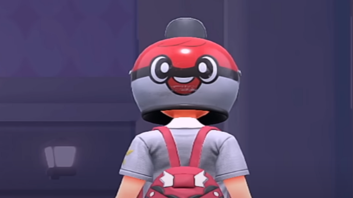The Ball Guy Helmet in Pokémon Scarlet and Violet: Indigo Disk