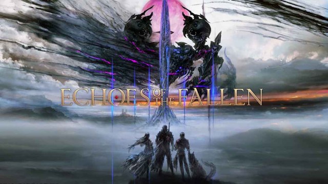 FFXVI Echoes of the Fallen key art with logo