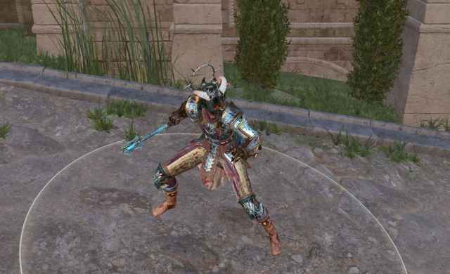 A screenshot showing readers what the Adamantine armor set looks like in BG3.