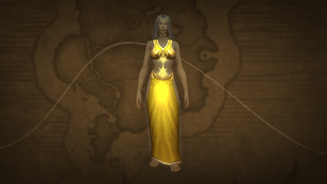 Female Human wearing Gossamer Desert Gown