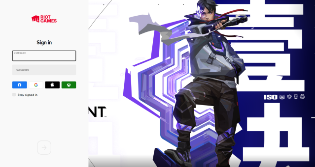 VALORANT login page
