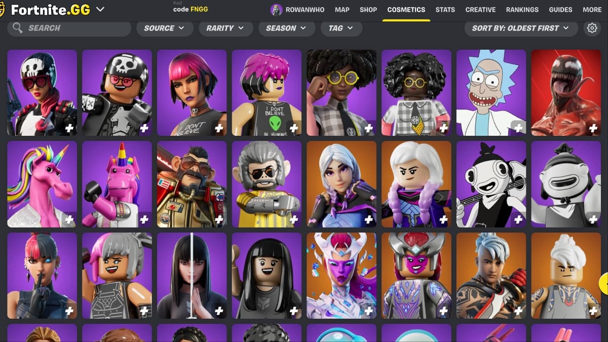 fortnite gg list skins in a locker