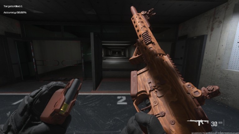 The Riveter shotgun in the MW3 firing range.