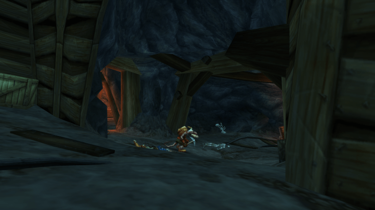 Silver Stream Mine entrance with two crossroads in WoW Classic