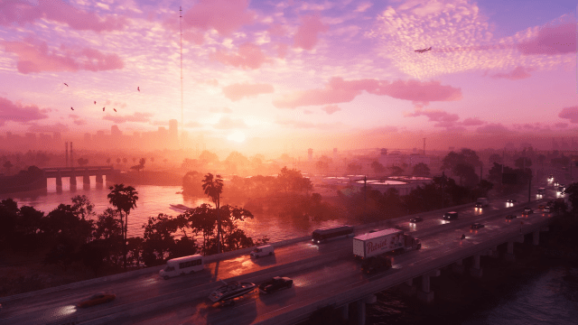 A Vice City sunset in Grand Theft Auto 6.