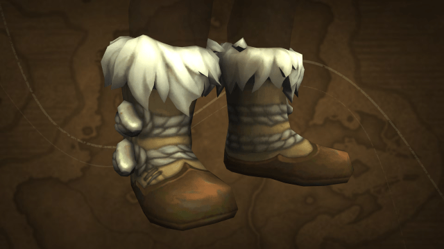 WoW character wearing Sepia Treads of the Kalu’ak