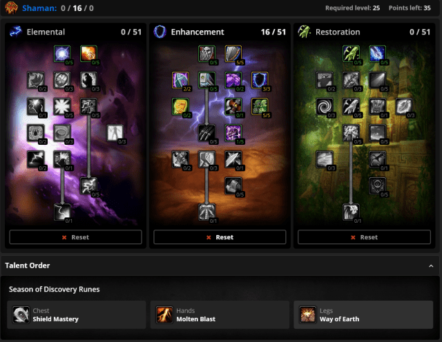 Best runes and talents for tank Shamans in WoW Classic Season of Discovery