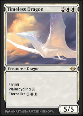 White dragon flying through the sky