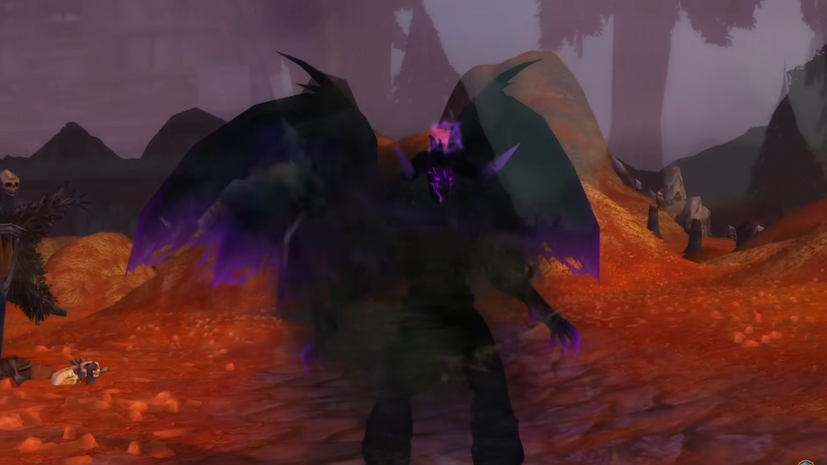 Warlock in the demonic form using the Metamorphosis ability