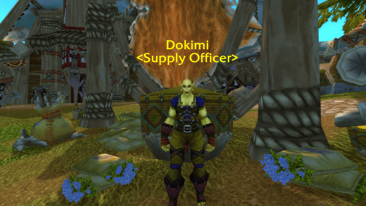 Image of an Orcish vendor in Thunder Bluff.