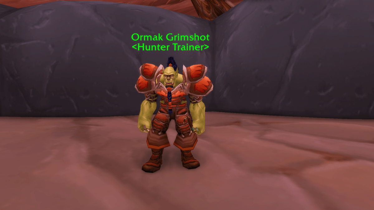 Image of an Orc class trainer in WoW Classic.