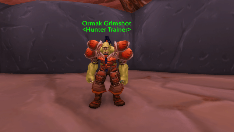 Image of an Orc class trainer in WoW Classic.