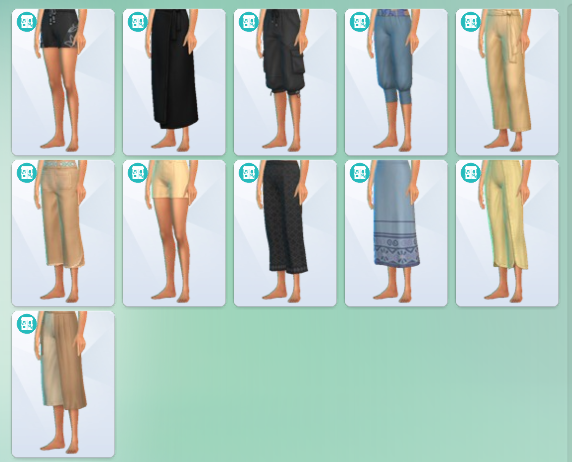 All bottoms in The Sims 4 For Rent.