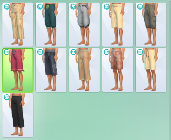 All bottoms in The Sims 4 For Rent.