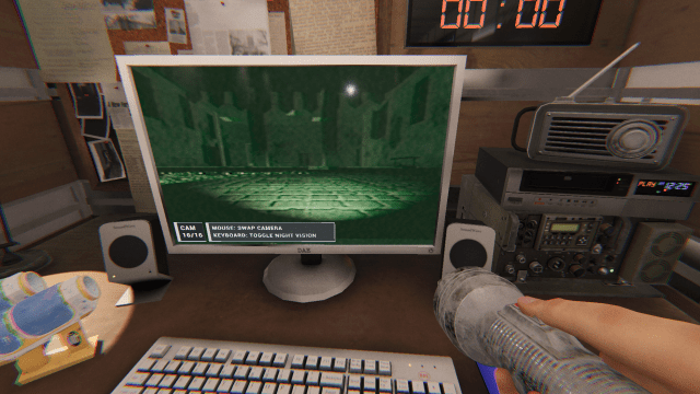 The player viewing a camera on Brownstone High School.