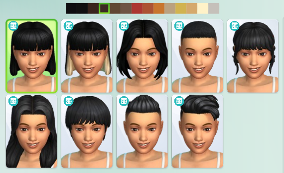 All hairs in The Sims 4 For Rent.