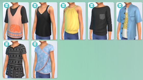 All tops in The Sims 4 For Rent.